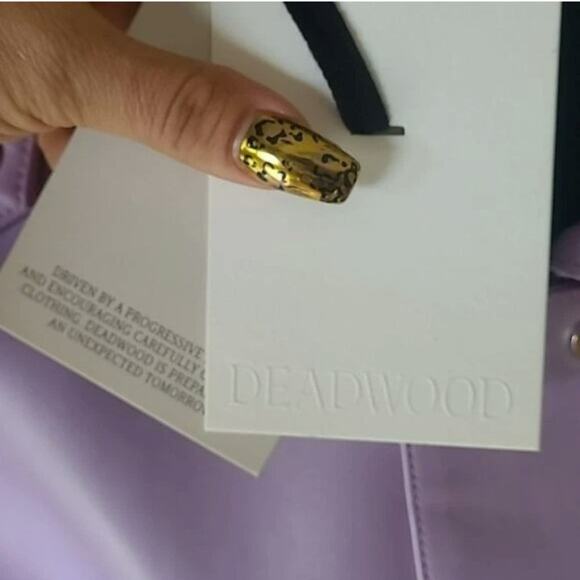 NWT $600 Women's Anthropology Deadwood Bella Faux Leather Jacket Size Medium - Picture 6 of 7